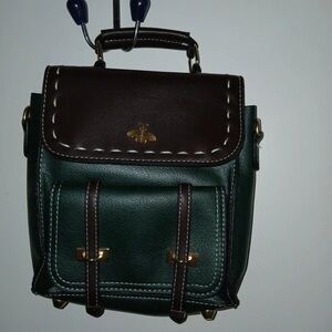 H&M Green and Brown Crossbody Bag
